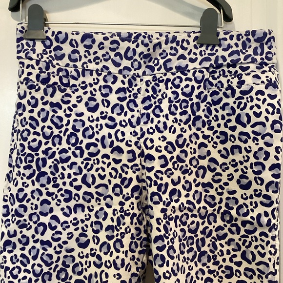Kim Rogers Blue Leopard Print Women's Bermudas - Picture 2 of 9
